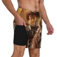 thumbnail image 2 of Daiia Western Cowboy Guinea Pig Mens Swim Trunks Swim Shorts Quick Dry Swim Shorts with Mesh Lining Pockets-Small, 2 of 9