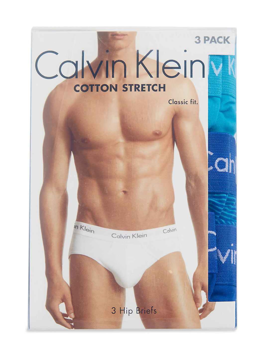Calvin Klein Men's Cotton Stretch Hip Brief - 3 Pack, Black, Large -  