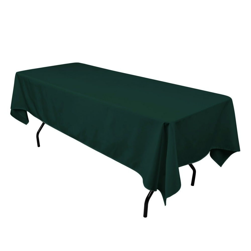 Gowinex Hunter Green 60" x 102" Rectangular Tablecloth Table Cover