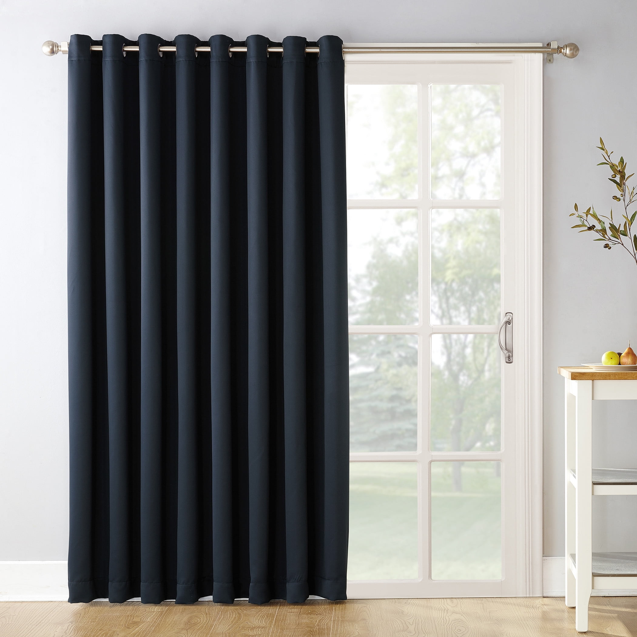 Sun Zero Conrad Extra-Wide Blackout Sliding Patio Door Curtain Panel