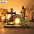 thumbnail image 6 of YingYouFu Empty Tomb Easter Scene and Cross Decoration He Is Risen Tabletop Decor Religious Wooden Signs Jesus Cross Table Centerpieces for Religious Home Mantels Tabletop Christian Gifts, 6 of 8