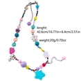 thumbnail image 2 of SIfdSeng Collier Coloré Perlé pour Filles Chaîne de Clavicule Cœur de Papillon Douce et Enfantine, 2 of 3