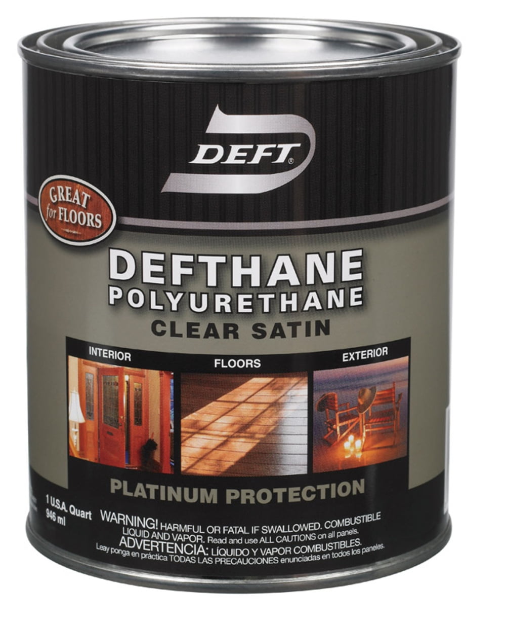 Deft Defthane Satin Clear Polyurethane 1 qt. Case Of 4; Walmart