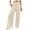 Beige, variant on PMUYBHF Athletic Pants for Women Tall Linen Pants Women Comfy Flowy Wide Leg Pants Summer Baggy High Waisted Palazzo Beach Pants Trousers with Pockets Dress Pants Women Plus Size Stretchy Petite Pants