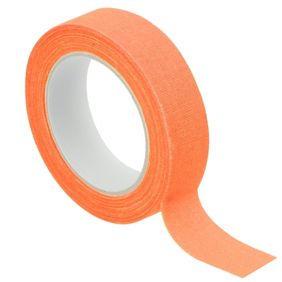 Uxcell 0.6 inch x 16.5 feet Neon Gaffer Cloth Tape, 1 Roll Fluorescent Adhesive Tape Black Light Glow Tape, Orange
