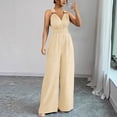 thumbnail image 2 of HBGVBA Women's Casual Maxi Dress,Cami Sleeveless Dresses,V-Neck Solid Color Jumpsuit Loose Lightweight Dress, 2 of 5