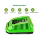 thumbnail image 3 of 40v Lithium Battery Charger For Greenworks 29482 G-max 40v Li-ion Battery 29472 29482 29652 G40825, 3 of 5