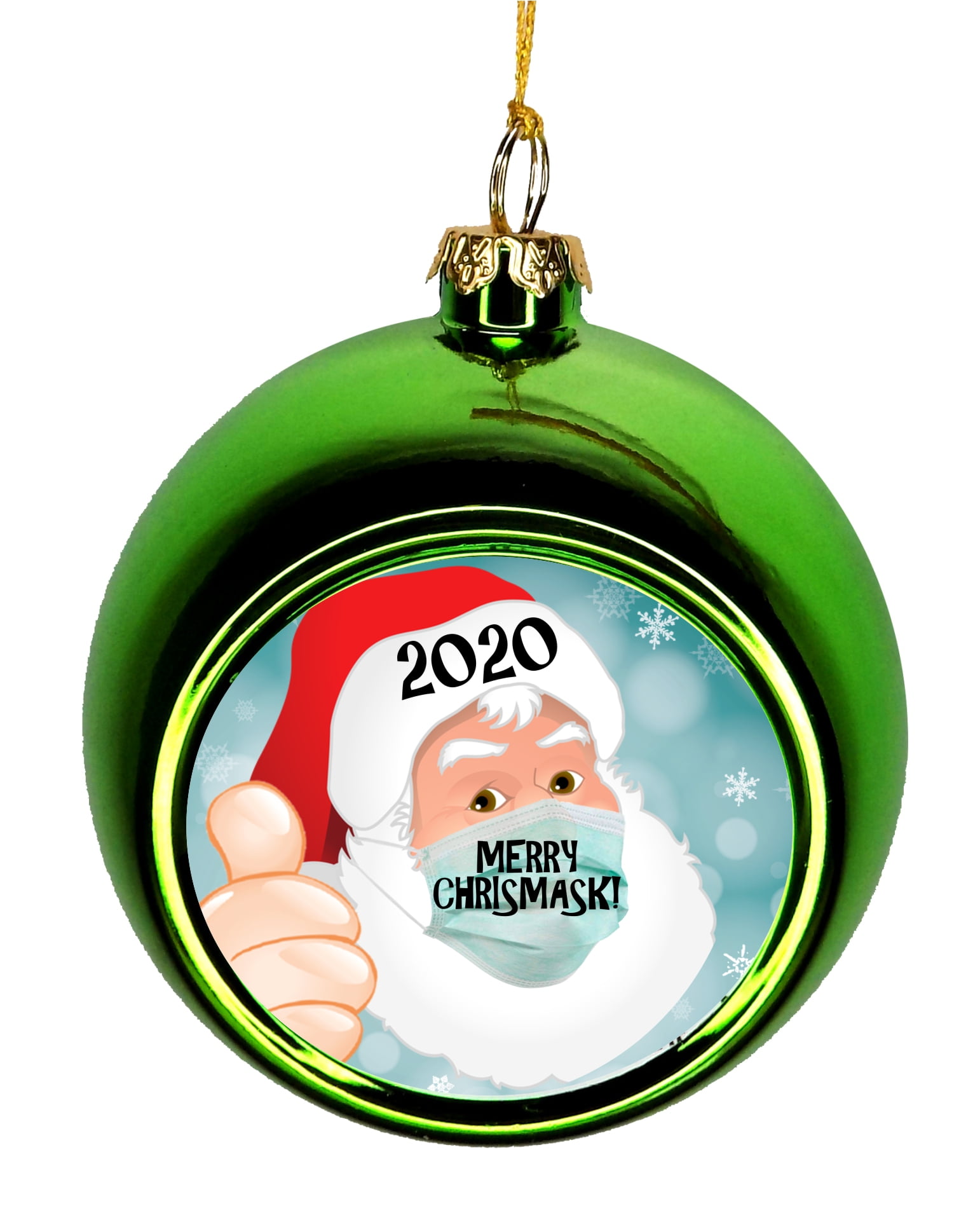 2020 Christmas Ornament Santa Wearing a Mask in Quarantine Keepsake Decor Unique 