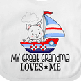 thumbnail image 4 of Inktastic My Great Grandma Loves Me Grandson Boys Baby Bib, 4 of 4