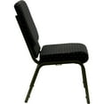 thumbnail image 3 of HERCULES Series 18.5''W Stacking Church Chair in Black Dot Patterned Fabric - Gold Vein Frame, 3 of 9
