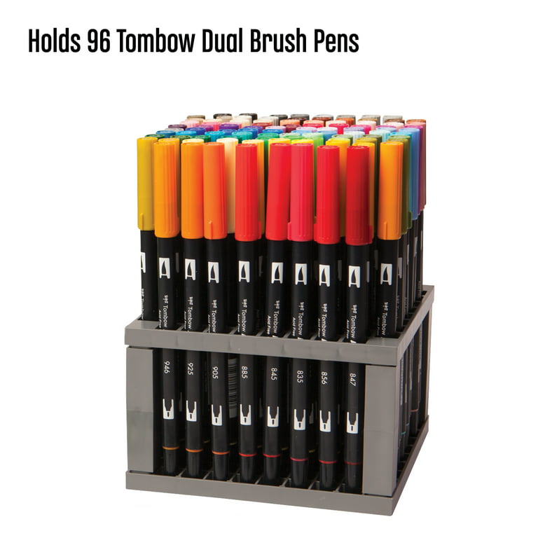 Tombow Dual Brush Pen Set and Desk Stand, 96 Count 