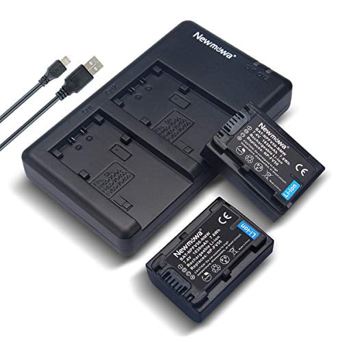 XR155 XR260V Newmowa NP-FV50 Battery PJ760V TD20V TD30V PJ650V and Dual USB Charger Kit for Sony NP-FV50 and Sony PJ430V XR350V XR160 PJ540 PJ790V XR150 PJ710V PJ810 PJ580V 2 Pack 