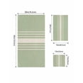 thumbnail image 4 of Sage Green Beige Striped Towel Set of 3, Soft Microfiber Bath Towels, Hand Towel, Washcloths, Modern Farmhouse Retro Lines Quick-Dry Absorbent Towels for Bathroom Kitchen Hotel Beach Gym Spa, 4 of 7