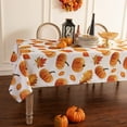 thumbnail image 4 of Autumns Thanksgiving Tablecloth,Fall Fabric Table Cloth, Bountiful Pumpkin Maple Leaf Easy Care Wipeable and Reusable Table Cover (60 X 84 INCH, Rectangle), 4 of 6
