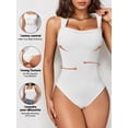 thumbnail image 3 of Athlemo Sleeveless Bodysuits for Women Slim Fitted Square Neck Ribbed Knit Going Out Bodysuit Tops, 3 of 3