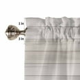 thumbnail image 4 of Beige Valances for Windows Farmhouse Kitchen Curtains Valances Rod Pocket Valance Curtains for Kitchen Windows Farmhouse Simple Abstract Striped Wooden Grain Window Valances for Bathroom 42"x12", 4 of 6