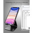 thumbnail image 5 of CreaDream Phone Stand for Desk, Cell Phone Stand Holder, Aluminum Desktop Stand Compatible with Switch, All Smart Phones, iPhone  16 15 14 13 12 Pro Max Mini-Black, 5 of 7