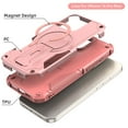 thumbnail image 3 of for iPhone 16e Phone Case with Adjustable Kickstand,Compatible with MagSafe Shockproof Anti-fall Bumper Cases Heavy-Duty Magnetic Protective Phone Case Cover for iPhone 16e,Pink, 3 of 7