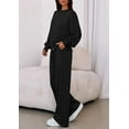 thumbnail image 5 of PRETTYGARDEN Womens 2 Piece Sets Long Sleeve Sweatshirt Wide Leg Pants Loose Matching Lounge Set Trendy Fall Outfits, 5 of 10