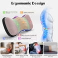 thumbnail image 3 of Lumbar Support Pillow for Bed, Lower Back Sleeping, Memory Foam Waist Pain Relief Pillows, Car, Couch (Grey Black), 3 of 4
