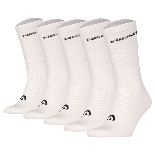Calcetines HEAD unisex, paquete de 5 - ELEMENTS ALL SPORTS CREW ECOM, unicolor Blanco 39-42