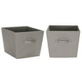 thumbnail image 5 of Household Essentials Medium Fabric Storage Bin with Handles, Set of 2, Silver Linen, 5 of 8