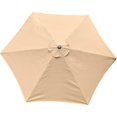 thumbnail image 1 of 10ft 6 Ribs Replacement Light Coffee Strong and Thick Umbrella Canopy (Canopy Only) LIGHT-106, 1 of 1