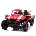 thumbnail image 3 of LISUEYNE 24V Two-Seater Kids Ride-On Electric Police Car with Parental Control, Four-Wheel Suspension, Megaphone, Power Display, Bluetooth, MP3, USB/TF, Music, LED Lights for Kids, Black, 3 of 6