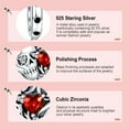 thumbnail image 7 of 925 Sterling Silver Charm for Bracelets Skull Heart Ruby Pendant Charm Women Bracelet Charm, 7 of 7