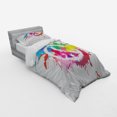 thumbnail image 2 of Ambesonne Colorful Bedding Set 3 Pcs, Grunge Pacifism Theme, Twin, Multicolor, 2 of 2