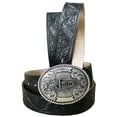 thumbnail image 3 of Justin Men's Black Western Trophy Belt 242BK, 3 of 5