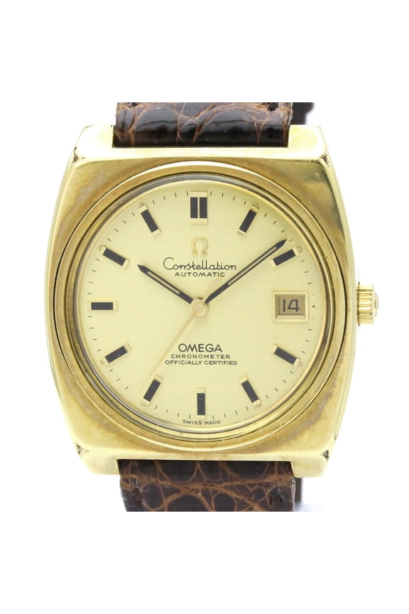 Pre-Owned OMEGA Constellation Cal 1001 Gold Plated Automatic Mens Watch 166.063 Vintage
