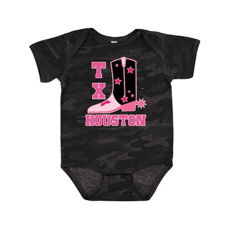 

Inktastic Houston Texas cowgirl Girls Baby Bodysuit
