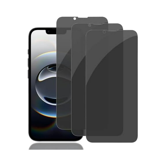 1997 3Pack for iPhone 16e/14/13/13 Pro Privacy Screen Protector Full Coverage Anti-Spy Tempered Glass Film 9H Hardness Easy Installation Bubble Free [6.1 inch]