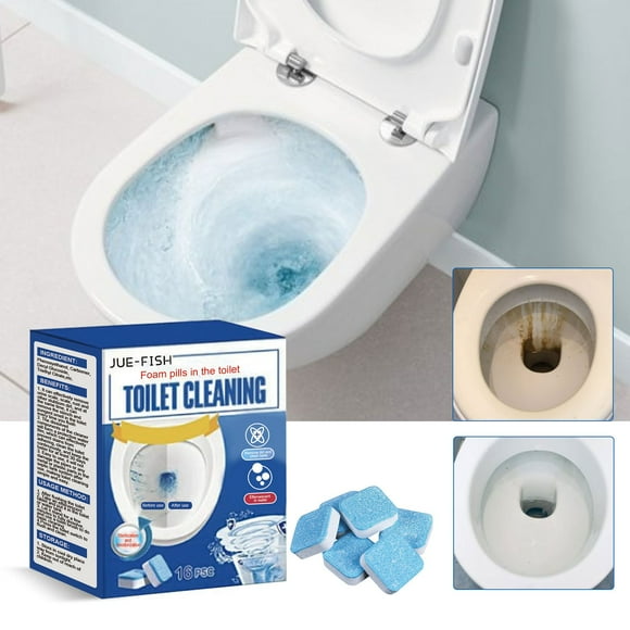 Clearance!16pc Automatic Bleach Toilet Bowl Tank Cleaner Tablets Toilet Cleaner Flush Cleaner Cleaning Deodorant Tablet Clean Tool