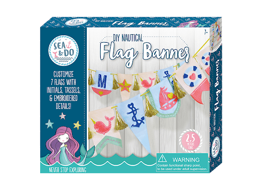 Bright Stripes Sea & Do DIY Nautical Flag Banners Sewing Craft Kit