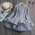 thumbnail image 3 of LNMQLPDBS Christmas Dresses for Teen Girls Black Christmas Dress Girls Christmas Baby Blue Dress Dresses with Sleeves 18 Months Girl Clothes Baby, 2-3 Years, 3 of 5