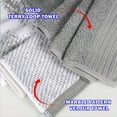 thumbnail image 3 of Superior Cotton Solid and Marble Face Towel Set of 12, Grey, 3 of 7