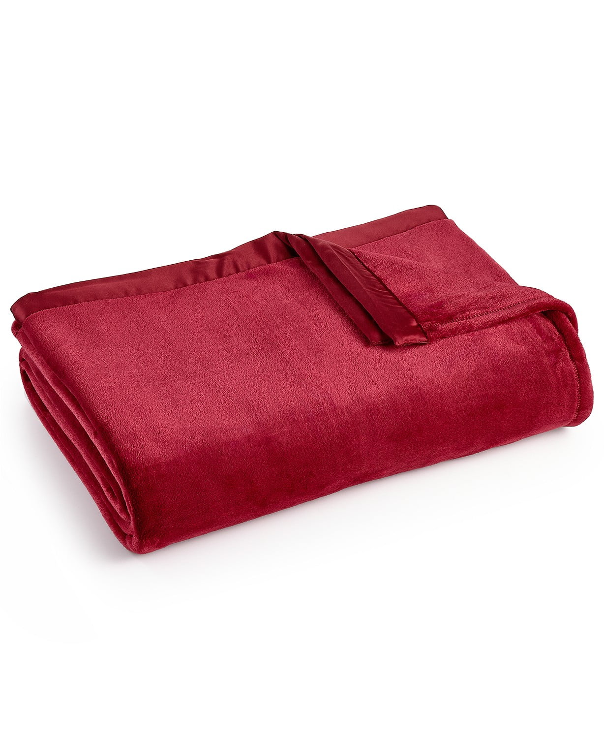 Photo 1 of Twin Berkshire Classic Velvety Plush Twin Size 60 Inches x 90 Inches Polyester Blanket, Garnet