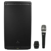 JBL EON612 12" 1000w Powered DJ PA Speaker System w/Bluetooth + Blue Microphone