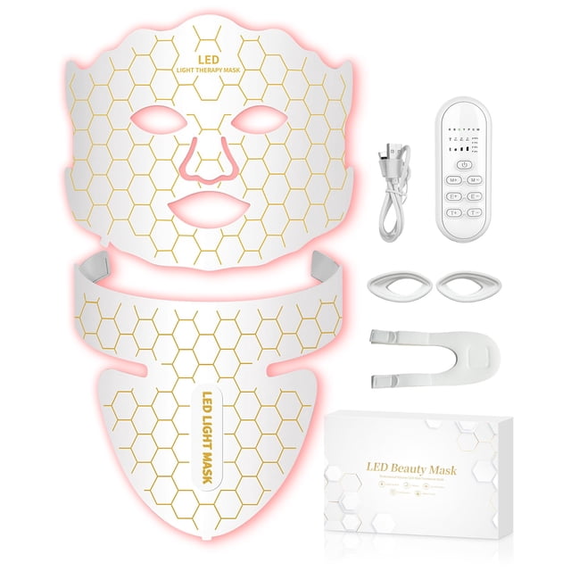 Mascarilla LED para rostro y cuello Light Therapy Yahi Red Light Therapy