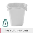 thumbnail image 6 of Sterilite Bathroom Trash Can, 3 Gallon Small Plastic Garbage Bucket Bin with No Lid, White, 6 of 9