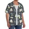 thumbnail image 4 of Fotbe Gamers print Short Sleeve Button Down Shirts for Men Casual Summer Beach Wrinkle Free Shirt-Large, 4 of 7