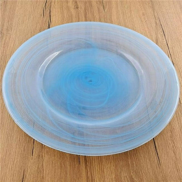 Collection Grenade Rouge 4947-6 Assiettes de Charge Nuage de 13 Po, Aqua - Ensemble de 4