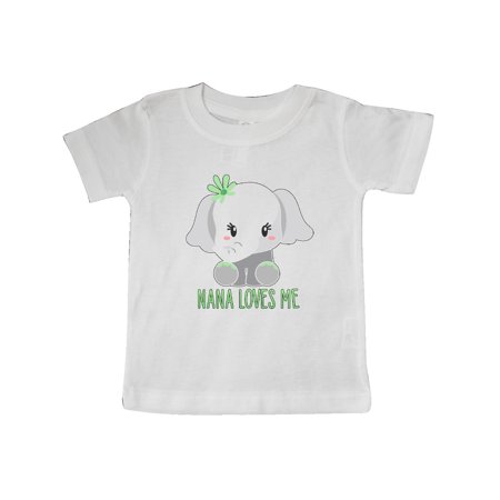 

Inktastic Nana Loves Me- cute elephant Gift Baby Boy or Baby Girl T-Shirt