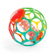 Bright Starts Oball Rollin' Rainstick Rattle Easy-Grasp Toy, Ages 3 Months +