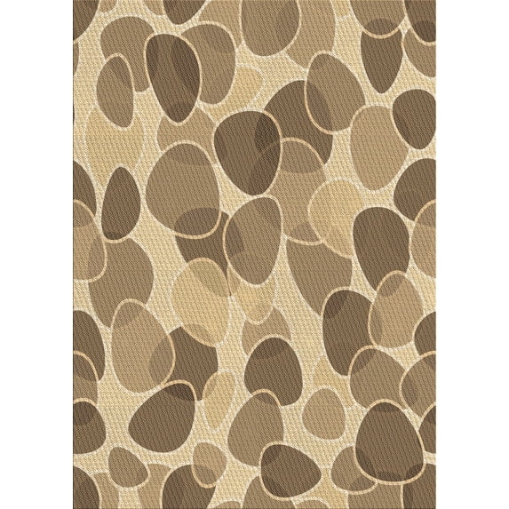 Ahgly Company Machine Washable Indoor Rectangle Transitional Brown Area Rugs, 2' x 3'