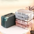 thumbnail image 4 of 14 inch Cosmetic Box Hand Luggage Organizer Makeup Case Small Mini Travel Suitcase Password Box Boarding Case With Metal corner 1, 4 of 6