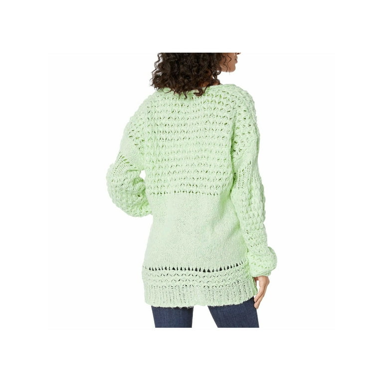 Green free people sweater top