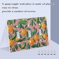 thumbnail image 3 of Yayeee Toggle Light Switch Wall Plate 3-Gang 6.37"x4.48" Decorative Outlet Cover, Pink Oranges, 3 of 7